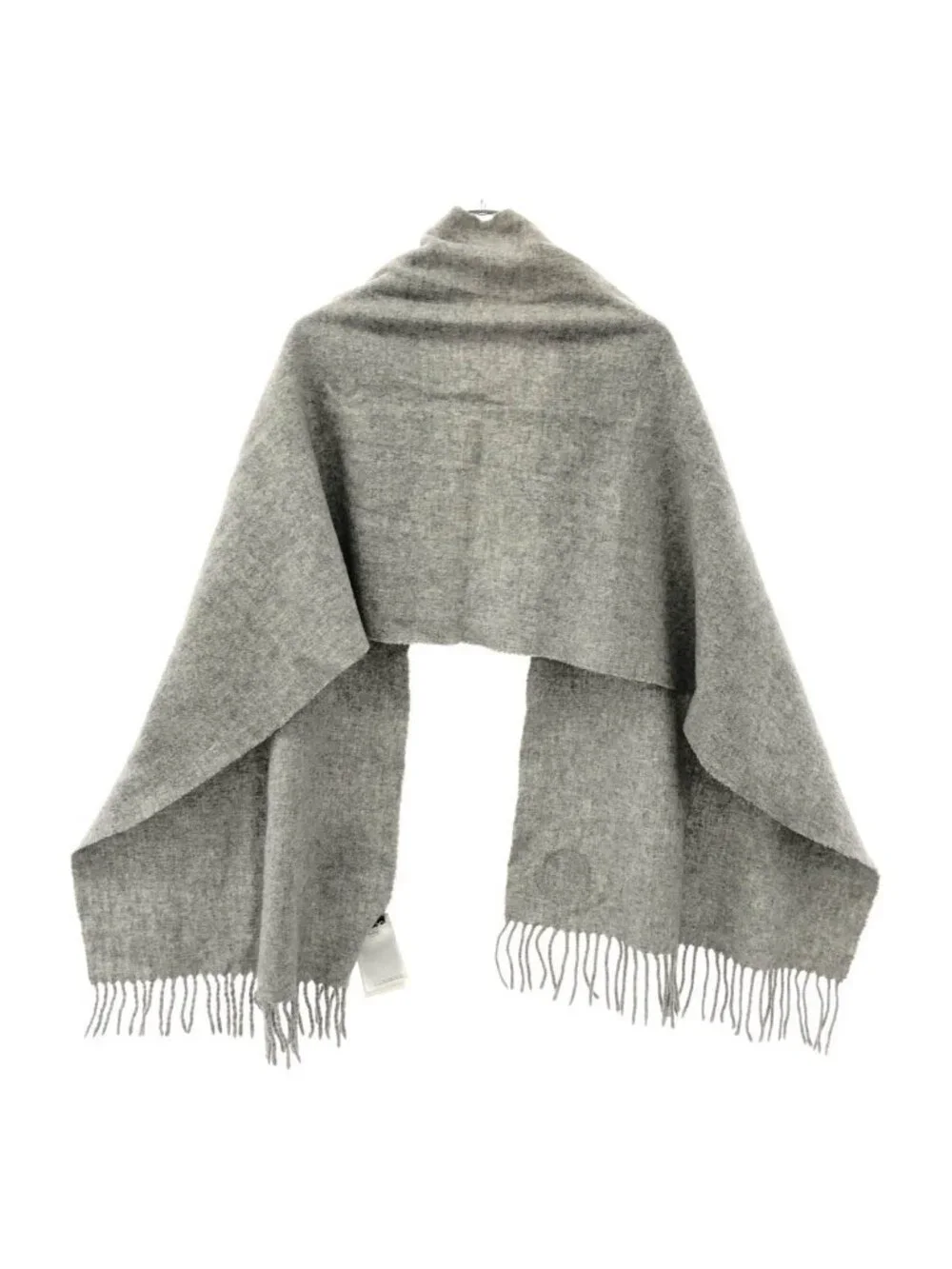Moncler Logo Patch Scarf Gray